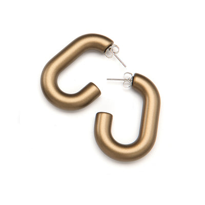 Mini Barile Margo Earring Brass