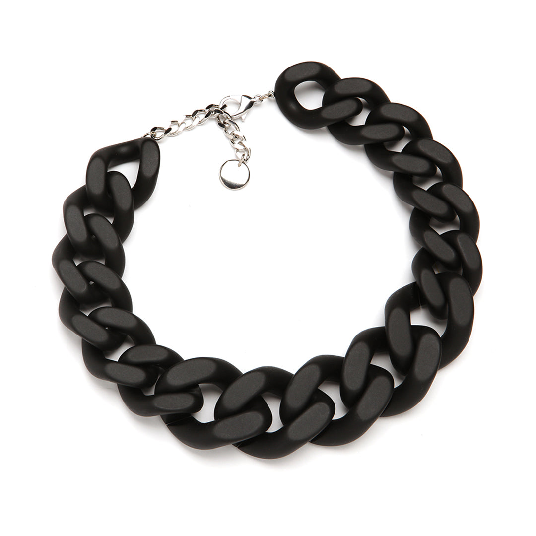 Paris Resin Necklace Matte Black