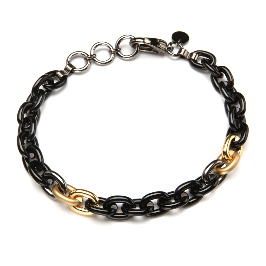 Barile Mini Bike Chain Necklace Jet