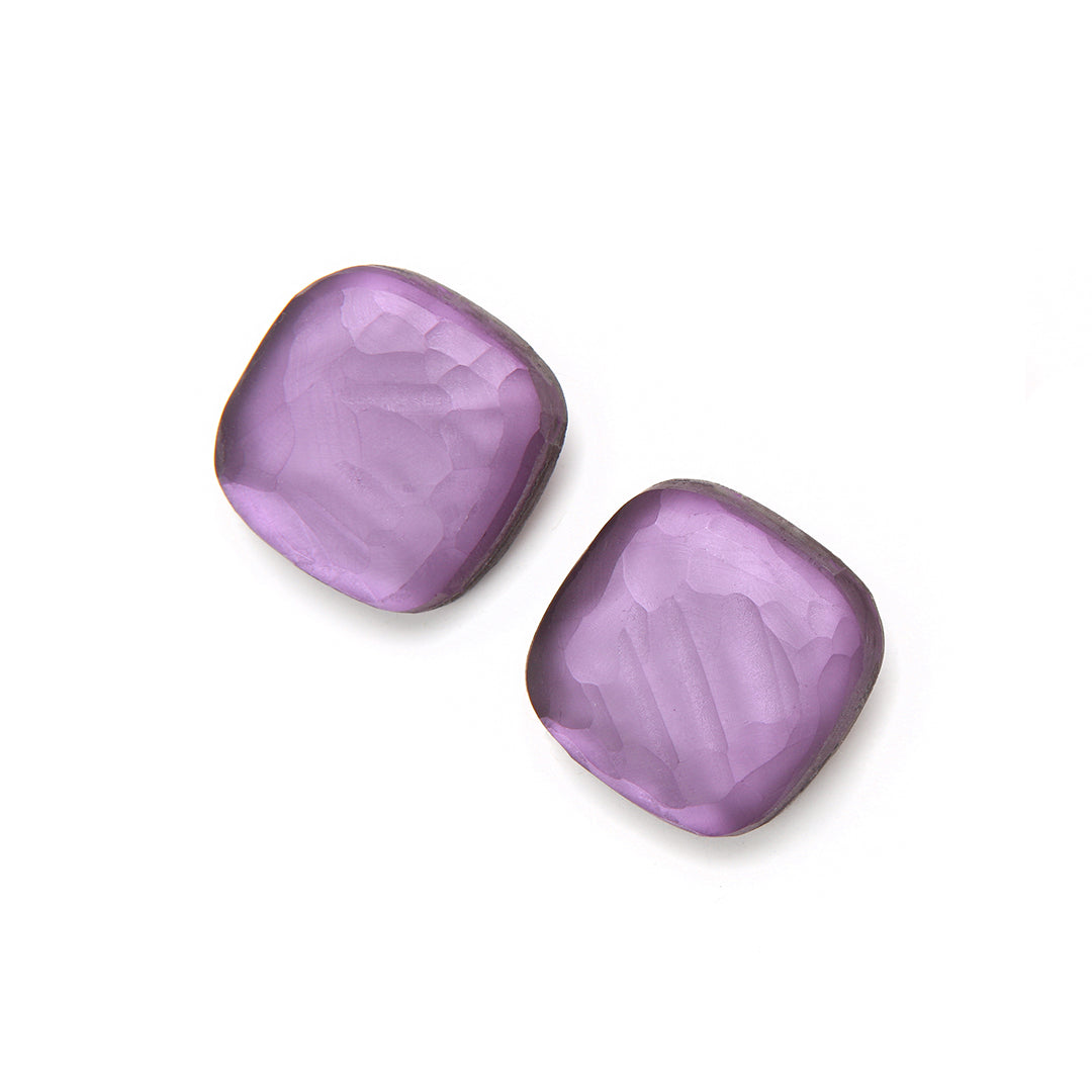 Lara Ice Clip Earring Purple Haze