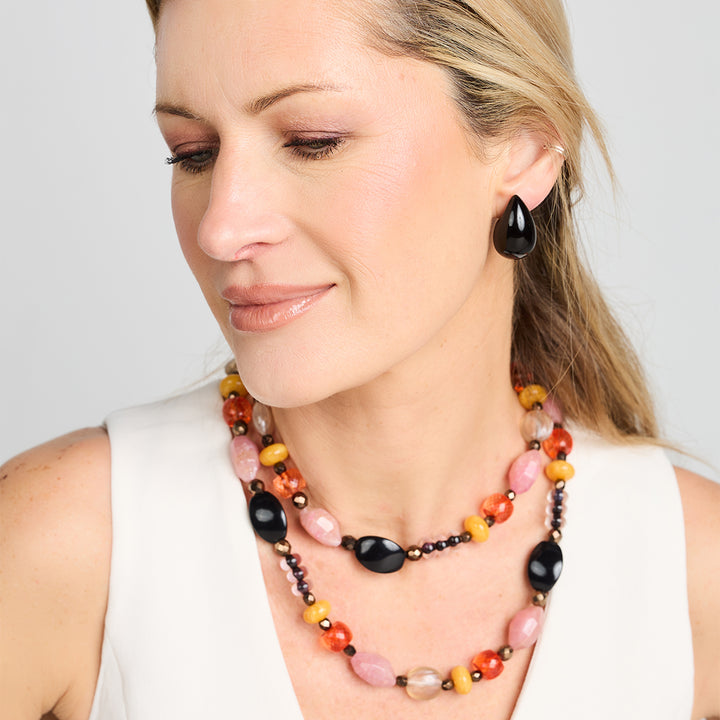 Poppy Necklace Pink Opal