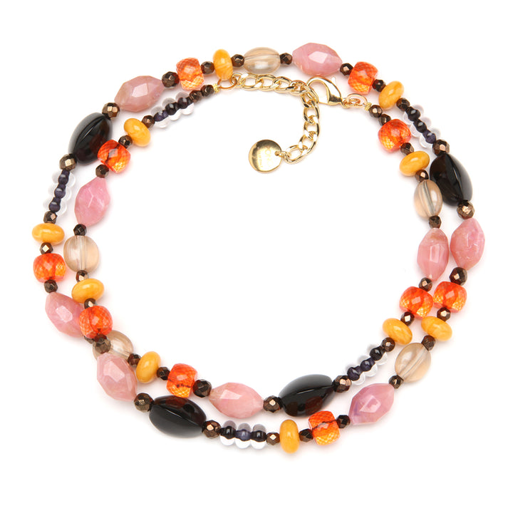 Poppy Necklace Pink Opal