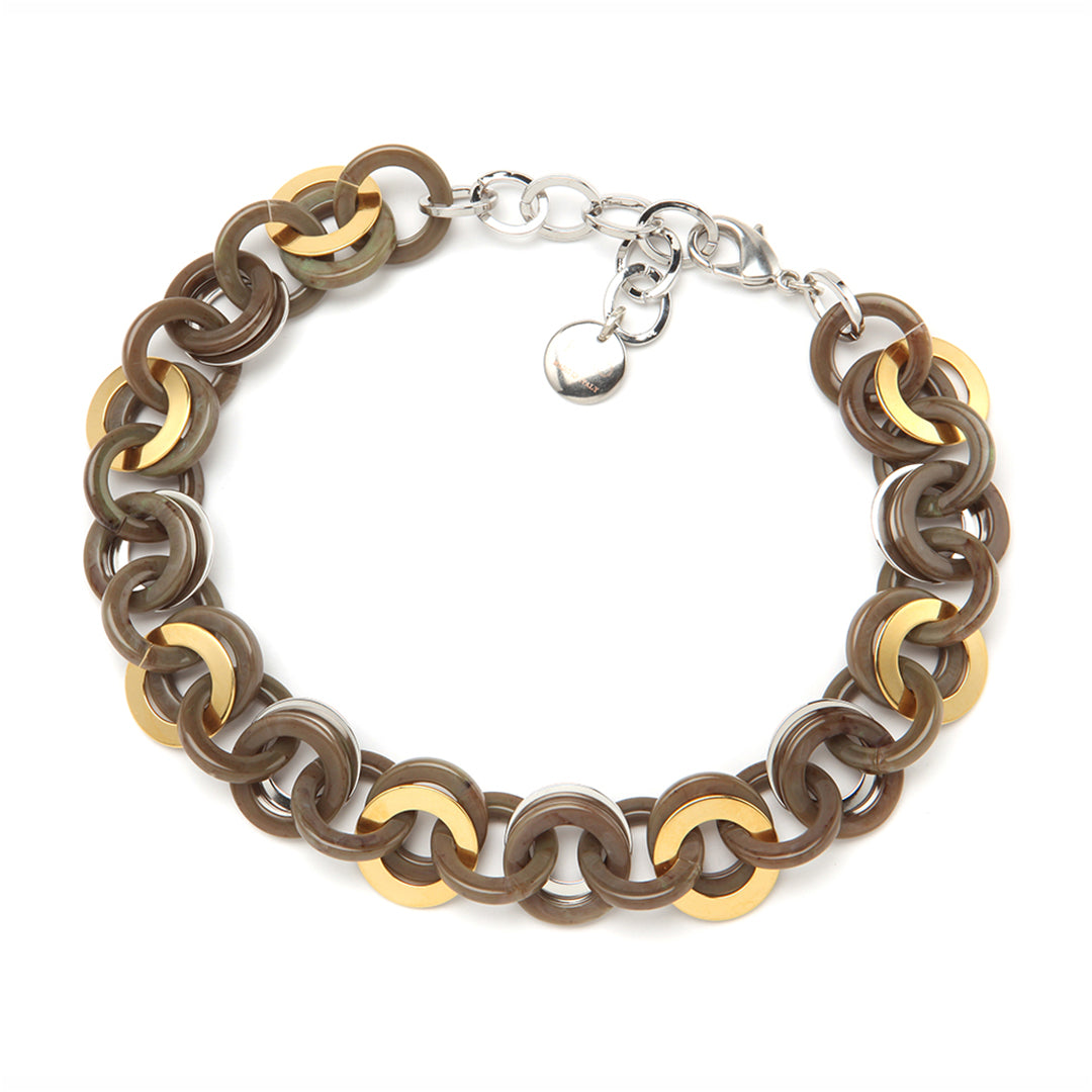 Mini Sea Chain Necklace Oliveoil